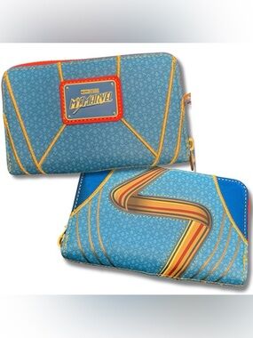 Loungefly Ms. Marvel Blue Zip Around Wallet